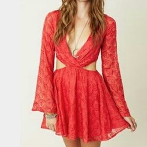 Red Silk Valeria Dress